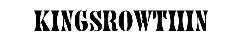 KingsrowThin font preview