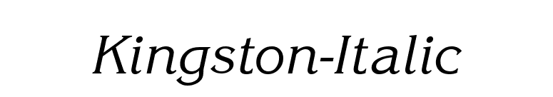 Kingston-Italic font preview