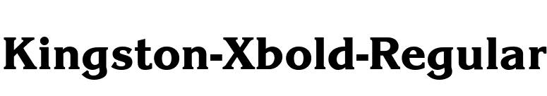 Kingston-Xbold-Regular font preview