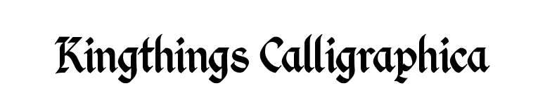 Kingthings Calligraphica font preview