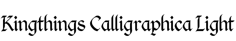 Kingthings Calligraphica Light font preview