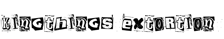 Kingthings Extortion  font preview