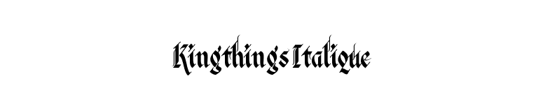 Kingthings Italique font preview