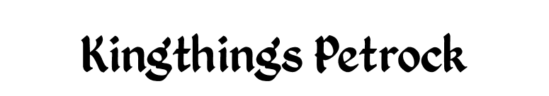 Kingthings Petrock font preview