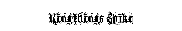 Kingthings Spike font preview
