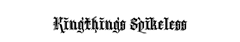 Kingthings Spikeless font preview