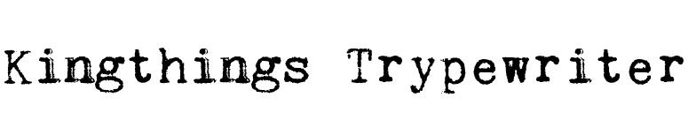 Kingthings Trypewriter font preview