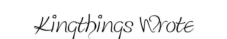 Kingthings Wrote font preview