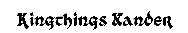 Kingthings Xander font preview