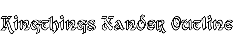 Kingthings Xander Outline font preview
