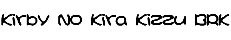 Kirby No Kira Kizzu BRK font preview