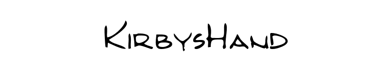KirbysHand font preview