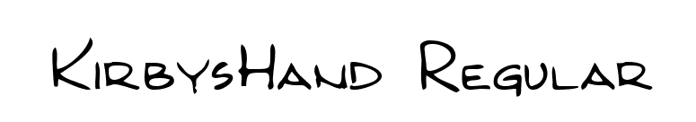 KirbysHand Regular font preview