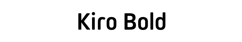 Kiro Bold font preview