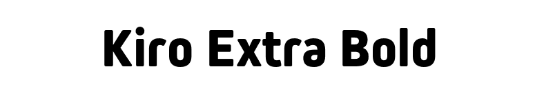 Kiro Extra Bold font preview
