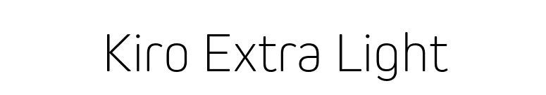 Kiro Extra Light font preview