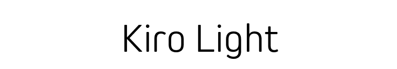 Kiro Light font preview
