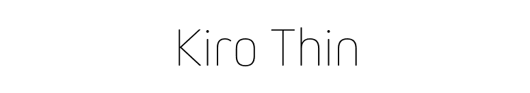 Kiro Thin font preview