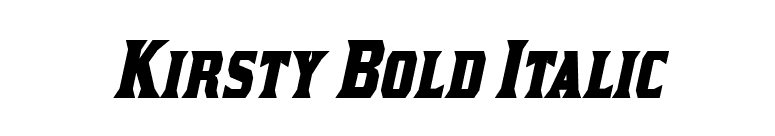 Kirsty Bold Italic font preview