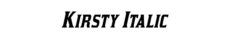 Kirsty Italic font preview