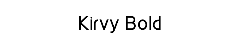 Kirvy Bold font preview