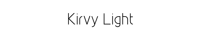 Kirvy Light font preview