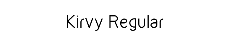 Kirvy Regular font preview