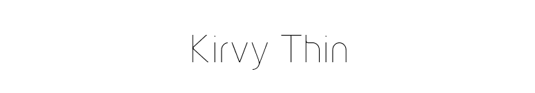 Kirvy Thin font preview
