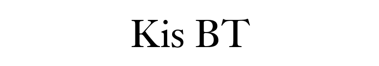 Kis BT font preview