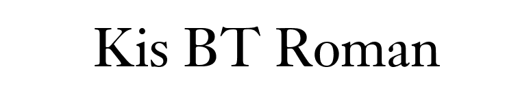 Kis BT Roman font preview