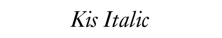 Kis Italic font preview
