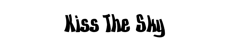 Kiss The Sky font preview