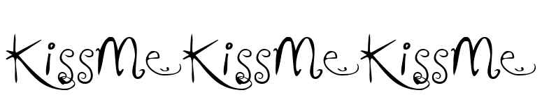 KissMeKissMeKissMe font preview