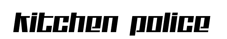 Kitchen police font preview