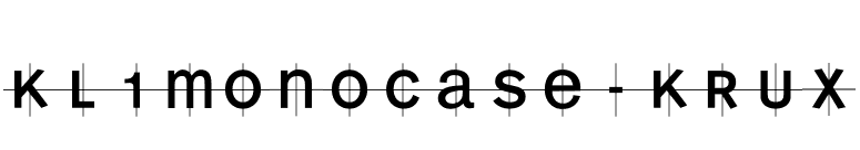 KL1MonoCase-Krux font preview