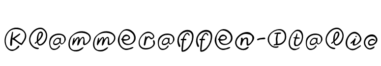 Klammeraffen-Italic font preview