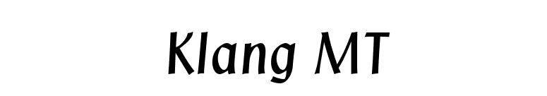 Klang MT font preview