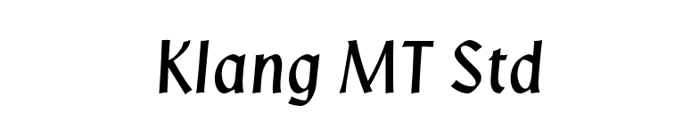 Klang MT Std font preview