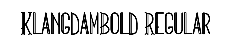 KlangdamBold Regular font preview