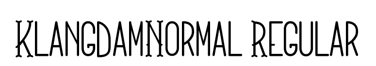 KlangdamNormal Regular font preview