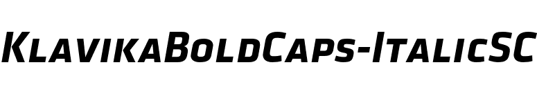 KlavikaBoldCaps-ItalicSC font preview
