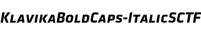 KlavikaBoldCaps-ItalicSCTF font preview