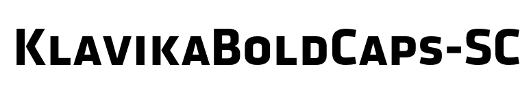 KlavikaBoldCaps-SC font preview