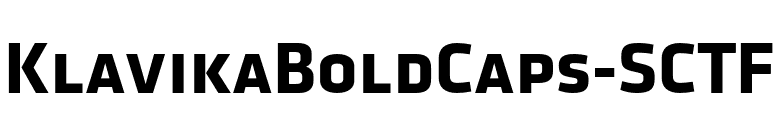 KlavikaBoldCaps-SCTF font preview