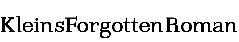 KleinsForgottenRoman font preview