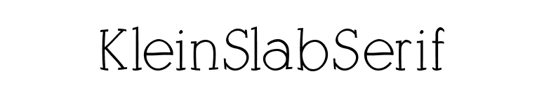 KleinSlabSerif font preview
