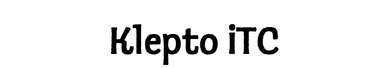 Klepto ITC font preview
