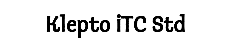 Klepto ITC Std font preview