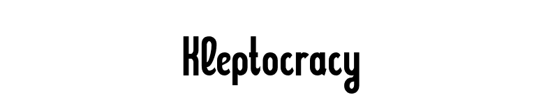 Kleptocracy font preview