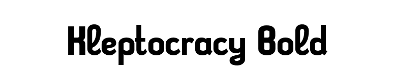 Kleptocracy Bold font preview